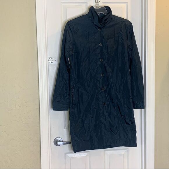 Nuala x Puma Lightweight Raincoat Trench Coat Blue Size Large - Picture 3 of 13